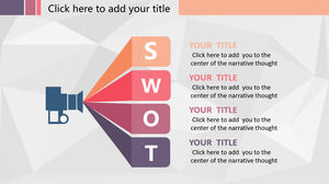 Fresh color SWOT analysis shows PPT material