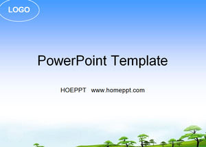 hutan segar Template PPT alami Download