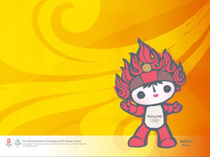 Fuwa background Olympic Games PPT background template