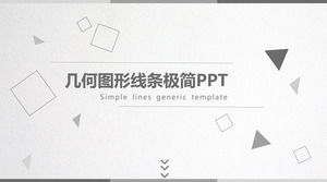 Geometric line graphic creative light gray simple atmosphere work report ppt template