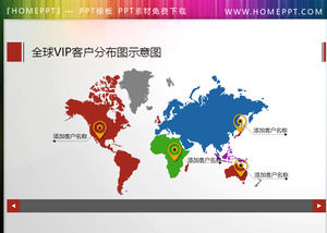 La distribución global de material diagrama PPT