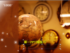 Globe Clock Background Classical Slideshow Template