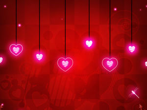 Glowing love PowerPoint background image