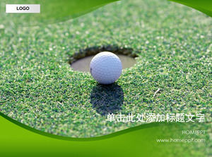 Golf Hintergrund-Sport-Klasse PPT-Vorlage