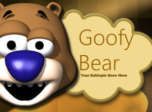 Goofy Urso dos desenhos animados Powerpoint, os modelos