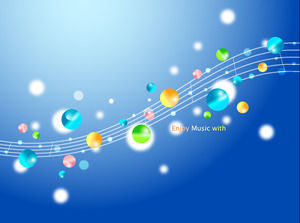 Gorgeous music footwork art PPT background picture