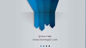 灰色の背景青い矢印ビジネスPowerPointのテンプレートをダウンロード