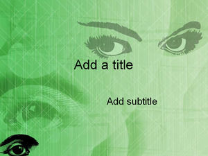 Green Eyes Art PPT template