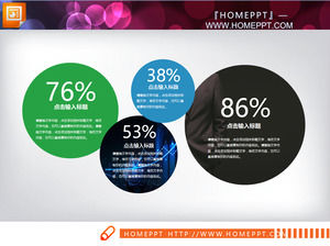 Grün Flat Business PPT-Diagramm