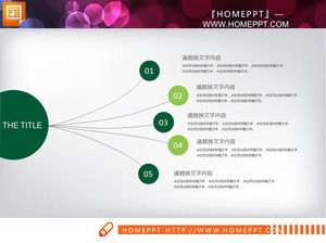 Laporan hijau datar Bisnis PowerPoint Bagan