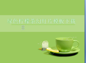 Té verde limón simple fondo de diapositivas básico Plantilla Descarga