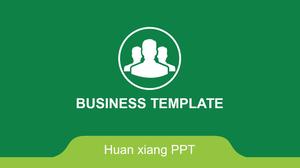Green minimalist atmosphere business PPT template