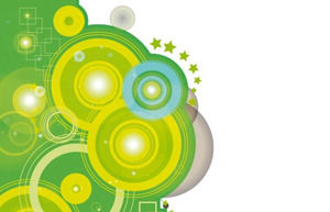 Groovy Vintage grüne Kreise Powerpoint-Vorlage