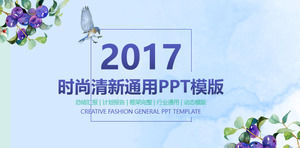 Han Fan Fashion Fresh General PPT Summary Report Template