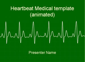 Jantung dan gelombang otak Powerpoint Templates