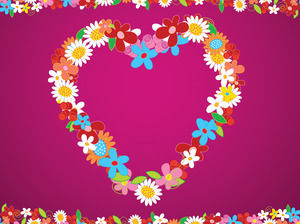 Heart shaped garland slide picture