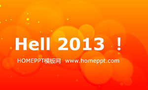 Hello2013, New Year's Happy PPT template download