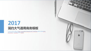 High - definition big picture leisure business simple flat work summary report ppt template