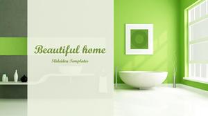 Home interior decoration PPT template