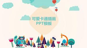 الرياح التوضيح لطيف الكرتون قالب PPT