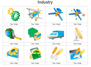Material icon industriale