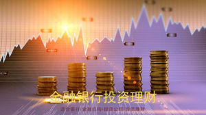 Investition und Finanzmanagement von Währung und Diagramm Hintergrund PowerPoint-Vorlagen