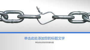 Squadra della catena a catena del ferro che sviluppa l'immagine della priorità bassa di PPT