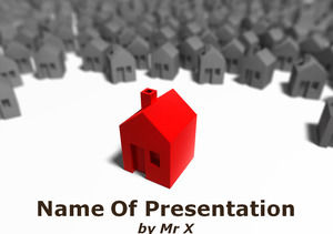 İzole Red House powerpoint şablonu