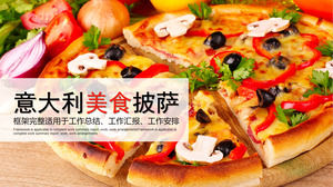 Plantilla de comida italiana pizza PPT