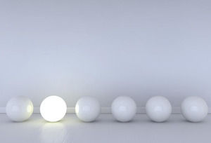Lampu Balls powerpoint template yang