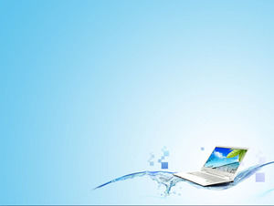Laptop background technology PPT background picture