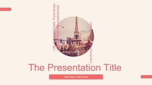 Literary, European and American magazines, wind PPT template