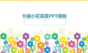 Sfondo floreale bello del fumetto Cartoon Template PowerPoint