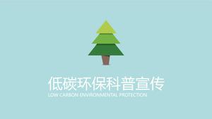 Educação sobre proteção ambiental de baixo carbono PPT animação