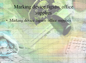 Dispositif de marquage des fournitures de bureau Jigsaw