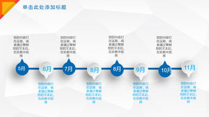 Modello timeline PPT effetto micro stereo