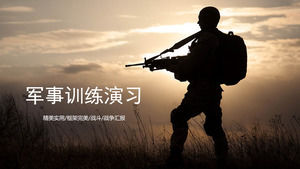 Template PPT Pertahanan Militer untuk Field Outpost Soldiers Background