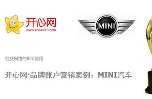 MINI汽車品牌市場分析案例PPT模板