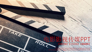 PPT-Vorlage für Film- und Fernsehmedien für den Hintergrund der Tafel, Fotografie-PPT-Vorlagen herunterladen