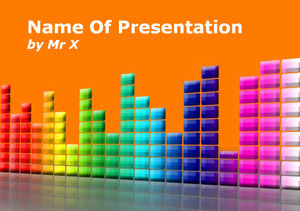 Multicolors muzyczny projekt szablon powerpoint
