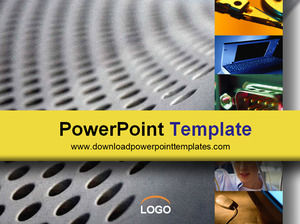 ネットワーク暗いPowerPointテンプレート