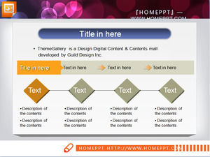 Orange and gray with PPT flow chart material