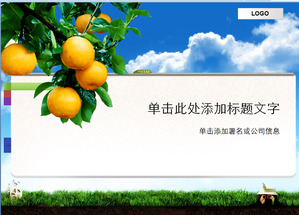latar belakang oranye tema buah tanaman Template PDF Download