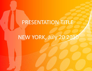 Orange business people presentation