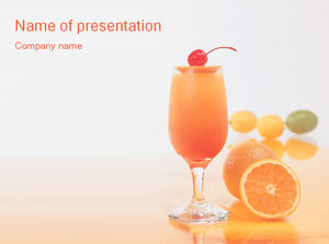 橙汁飲料PPT模板