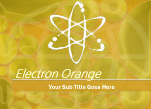 オレンジパワー核 - テクノロジーパワーポイント、テンプレート