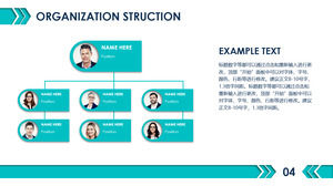 Organizational Chart PPT Template with Avatar Company