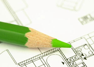 Crayon sur les plans architecturaux powerpoint templatePencil sur les plans architecturaux modèle powerpoint