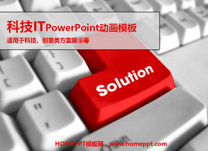Keyboard kepribadian latar belakang teknologi IT PowerPoint internet Template
