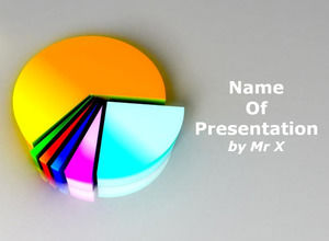 Pie Chart with Multi Colors powerpoint template